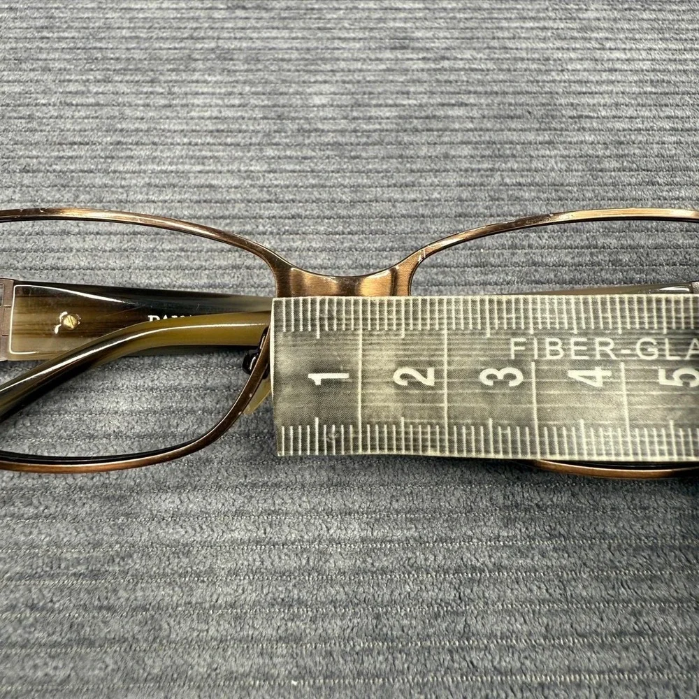 Dana Buchman Adela BR Brown Rectangular Eyeglass Frames 52-15-137 Geometric
